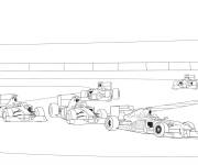 Coloriage La course de Formule 1 commence