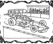 Coloriage La victoire de la course Formule 1