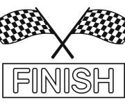 Coloriage et dessins gratuit Ligne d'arriv&eacute;e de Formule 1 à imprimer