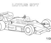 Coloriage et dessins gratuit Lotus 97t  de Formule 1 à imprimer