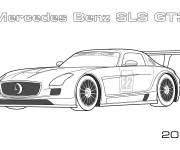 Coloriage et dessins gratuit Mercedes Benz SLS GT3 F1 à imprimer