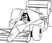 Coloriage Pilote de voiture Formule 1