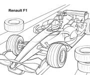 Coloriage Renault Formule 1