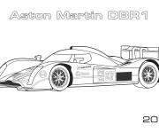 Coloriage Voiture de course de Formule 1 Aston Martin Dbr1 2010