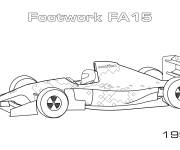 Coloriage Voiture de course Formule 1 Footwork Fa15