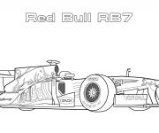 Coloriage Voiture de course Red Bull RB7 Formule 1