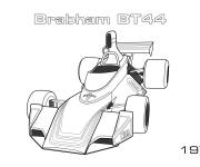 Coloriage Voiture de Formule 1 Brabham Bt44 1975
