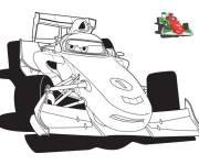 Coloriage Voiture de Formule 1 de bande animé