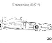 Coloriage Voiture de Formule 1 Renault R31 2011