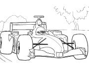 Coloriage Voiture F1 en plein air