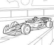 Coloriage Voiture F1 Red Bull pendant la course de Formule 1