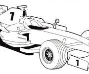 Coloriage Voiture Ferrari de course