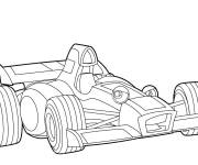 Coloriage Voiture Formule 1 en col&egrave;re
