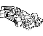 Coloriage Voiture Formule 1 en noir et blanc