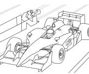 Coloriage Voiture Formule 1 en toute vitesse