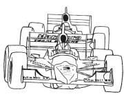 Coloriage Voiture Formule 1 pendant la course