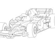Coloriage Voiture Formule 1 pour adulte