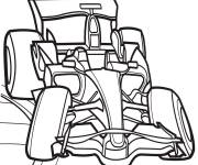 Coloriage Voiture Formule 1 pour enfants