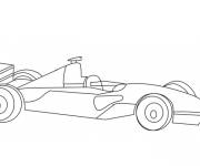 Coloriage Voiture Formule 1 simple