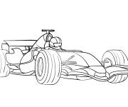 Coloriage Voiture Mercedes de Formule 1