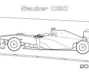 Coloriage Voiture Sauber C30 2011 de Formule 1