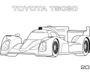 Coloriage Voiture Toyota Ts030 2012 de Formule 1
