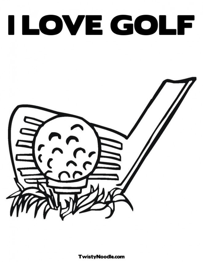 Coloriage et dessins gratuits Balle de Golf à imprimer