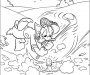 Coloriage Donald Duck au Golf humoristique
