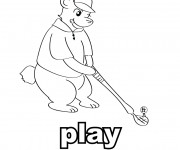 Coloriage Golf dessin animé