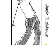 Coloriage Jack Nicklaus Golfeur