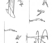 Coloriage Activit&eacute;s de Gymnastique