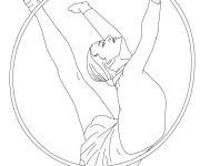 Coloriage Cercle en Gymnastique