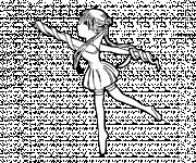 Coloriage Fille gymnaste magnifique