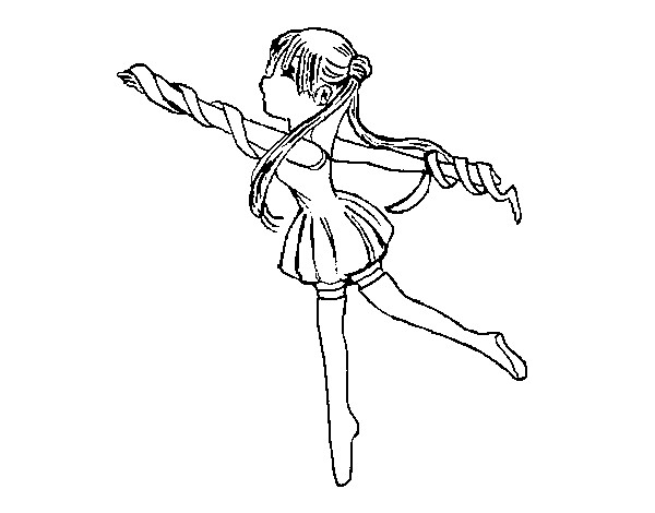 Coloriage Fille Gymnaste Magnifique Dessin Gratuit à Imprimer