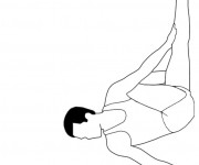 Coloriage Gymnaste &agrave; compl&eacute;ter