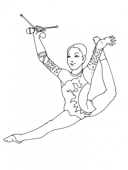 Coloriage et dessins gratuits Gymnastique artistique à imprimer