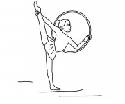 Coloriage Gymnastique de Cercle