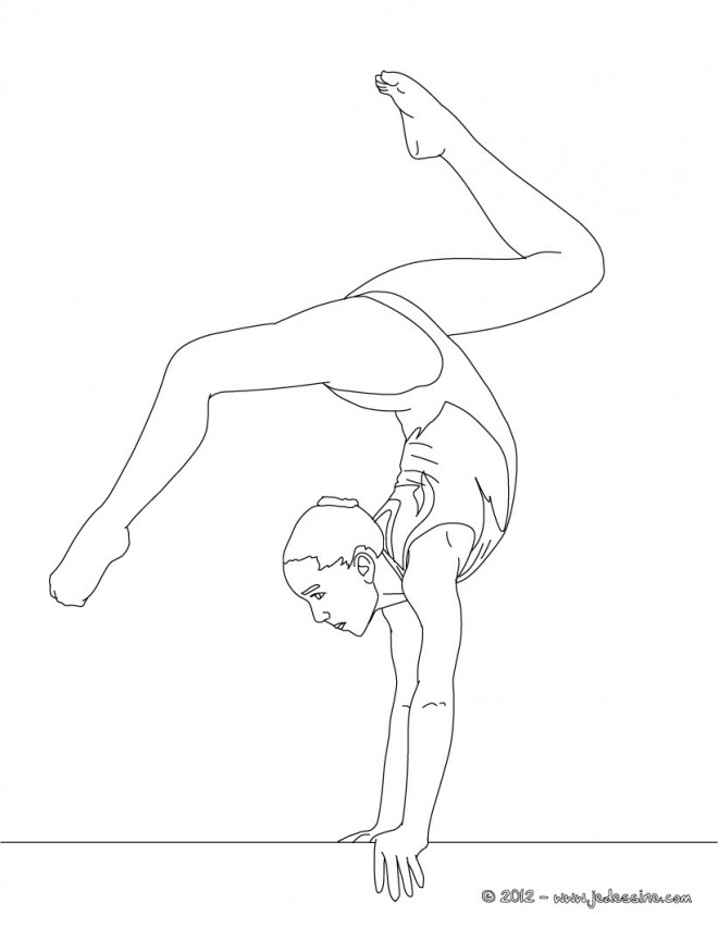  Coloriage  Gymnastique  gratuit  imprimer