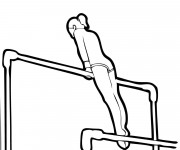 Coloriage Gymnastique en vecteur