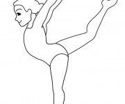 Coloriage et dessins gratuit Gymnastique facile à imprimer