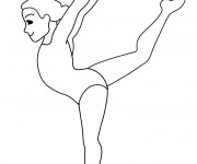 Coloriage Gymnastique facile