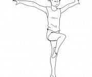 Coloriage Gymnastique rythmique