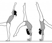 Coloriage Gymnastique souplesse