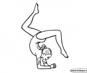 Coloriage Jeune gymnaste flexible