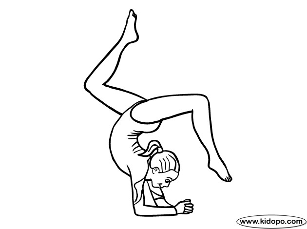 Coloriage et dessins gratuits Jeune gymnaste flexible à imprimer