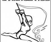 Coloriage La Gymnastique rythmique pour enfant