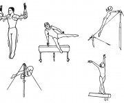 Coloriage Sport de Gymnastique