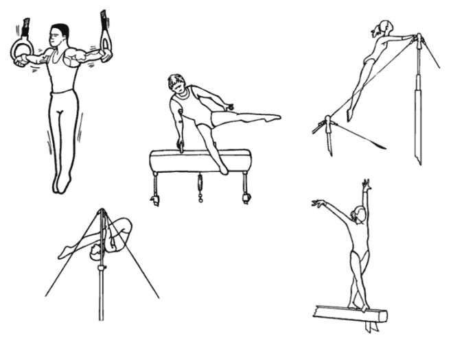 Coloriage Gymnastique Gratuit à Imprimer