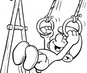 Coloriage Stroumpfs gymnaste