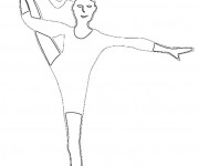 Coloriage Une Gymnaste souple